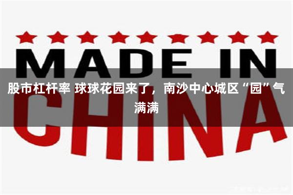 股市杠杆率 球球花园来了，南沙中心城区“园”气满满