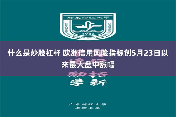 什么是炒股杠杆 欧洲信用风险指标创5月23日以来最大盘中涨幅