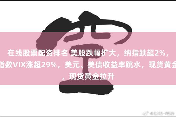 在线股票配资排名 美股跌幅扩大，纳指跌超2%，恐慌指数VIX涨超29%，美元、美债收益率跳水，现货黄金拉升