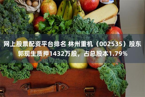 网上股票配资平台排名 林州重机（002535）股东郭现生质押1432万股，占总股本1.79%