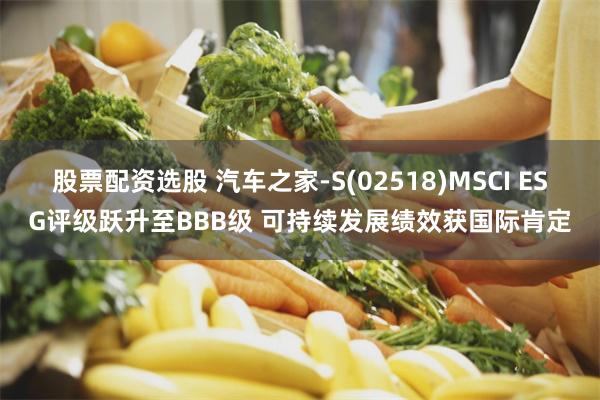 股票配资选股 汽车之家-S(02518)MSCI ESG评级跃升至BBB级 可持续发展绩效获国际肯定