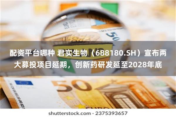配资平台哪种 君实生物（688180.SH）宣布两大募投项目延期，创新药研发延至2028年底