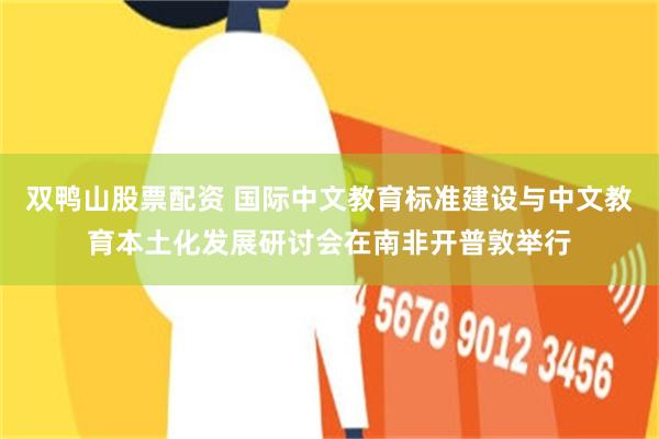 双鸭山股票配资 国际中文教育标准建设与中文教育本土化发展研讨会在南非开普敦举行