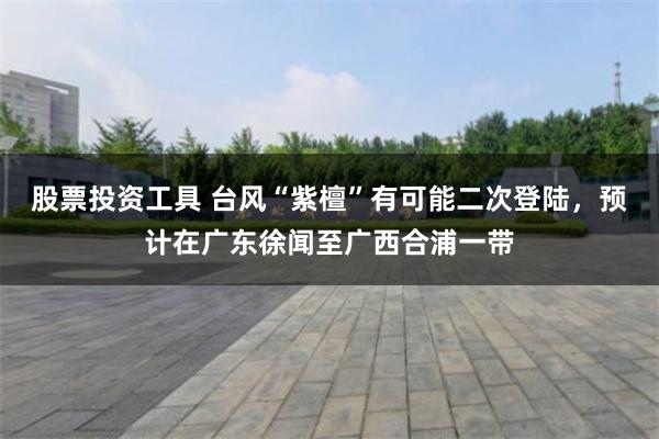 股票投资工具 台风“紫檀”有可能二次登陆，预计在广东徐闻至广西合浦一带