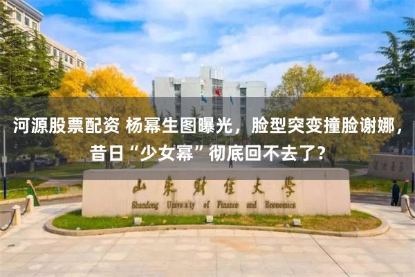 河源股票配资 杨幂生图曝光，脸型突变撞脸谢娜，昔日“少女幂”彻底回不去了？